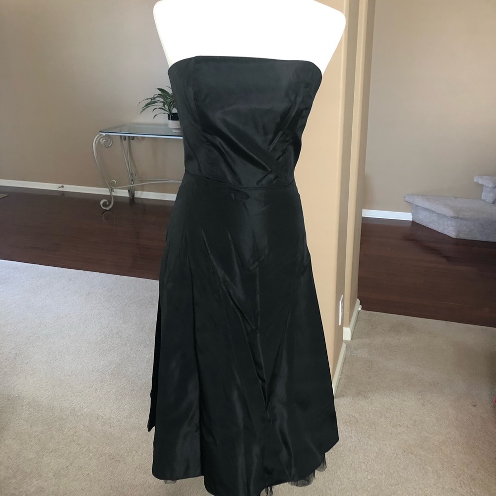 Jim Hjelm Occasions Sz 8 Black Formal Party Cocktail Bridesmaid Prom Gown Dress